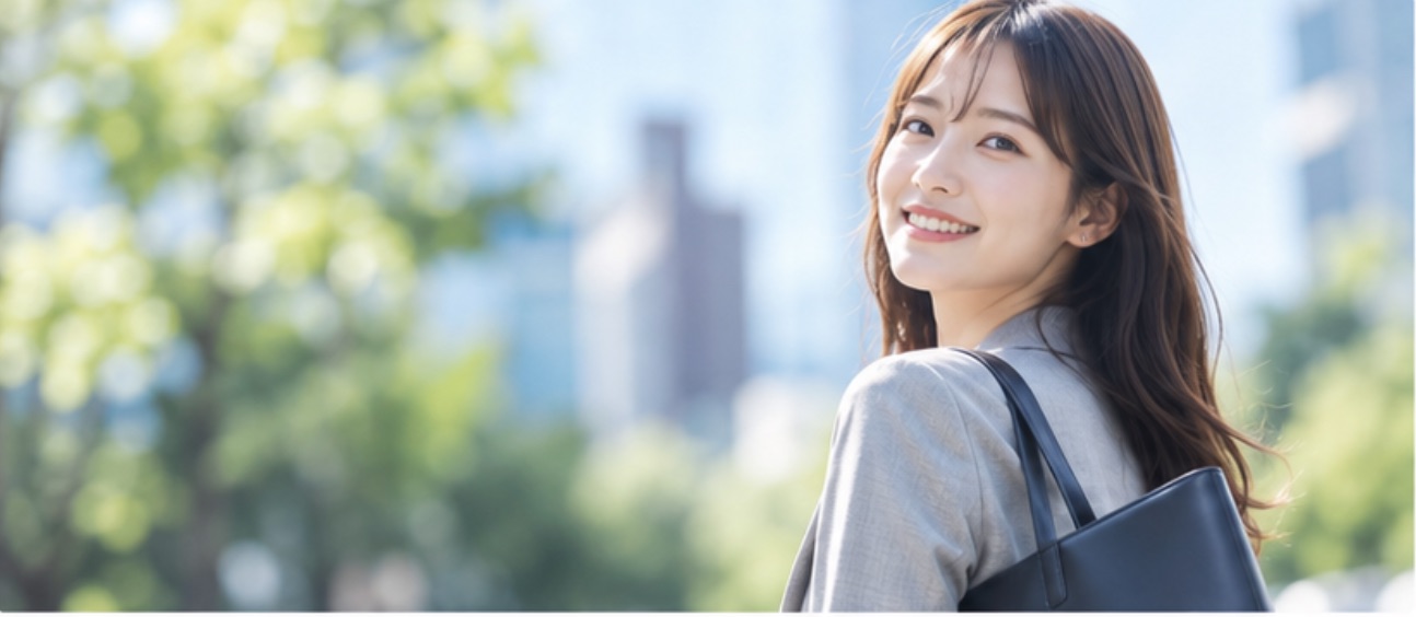 空を見上げる20代の女性のイメージ